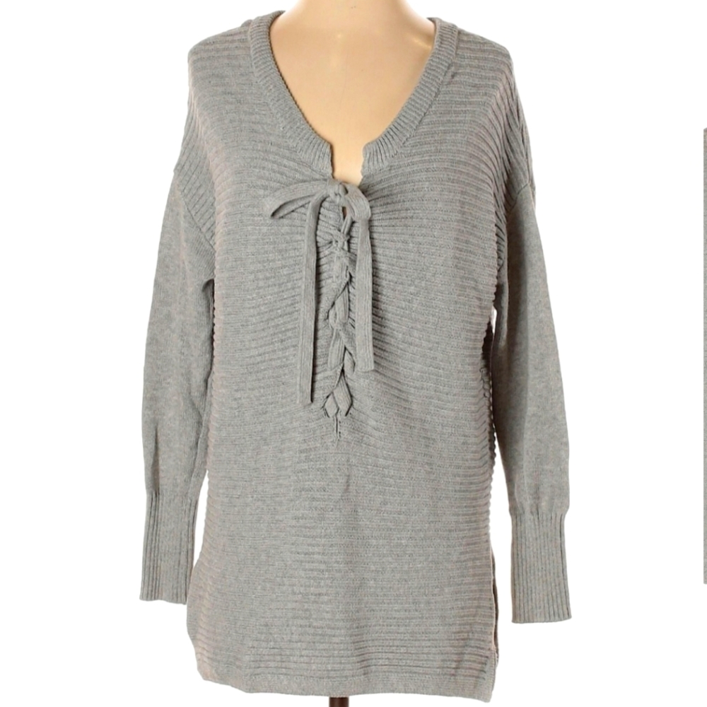 Ruby Moon Gray Knit Sweater, Size Small